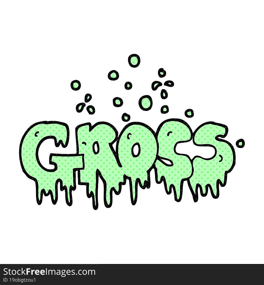 cartoon word gross