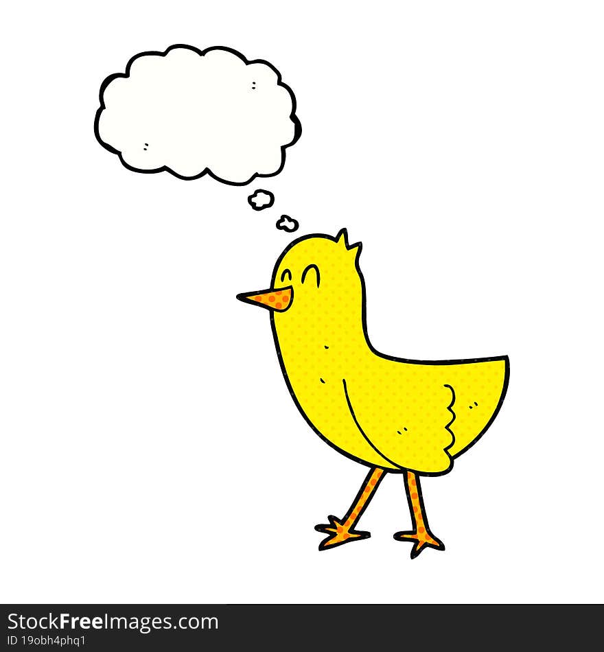 Thought Bubble Cartoon Bird