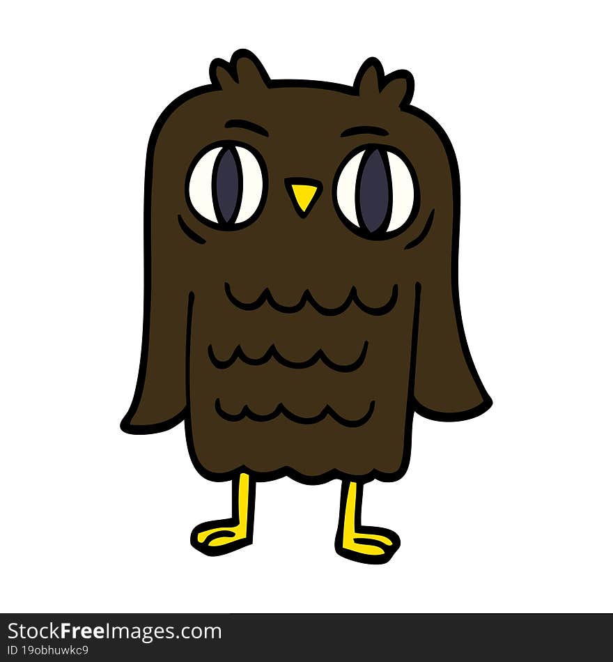 cartoon doodle owl