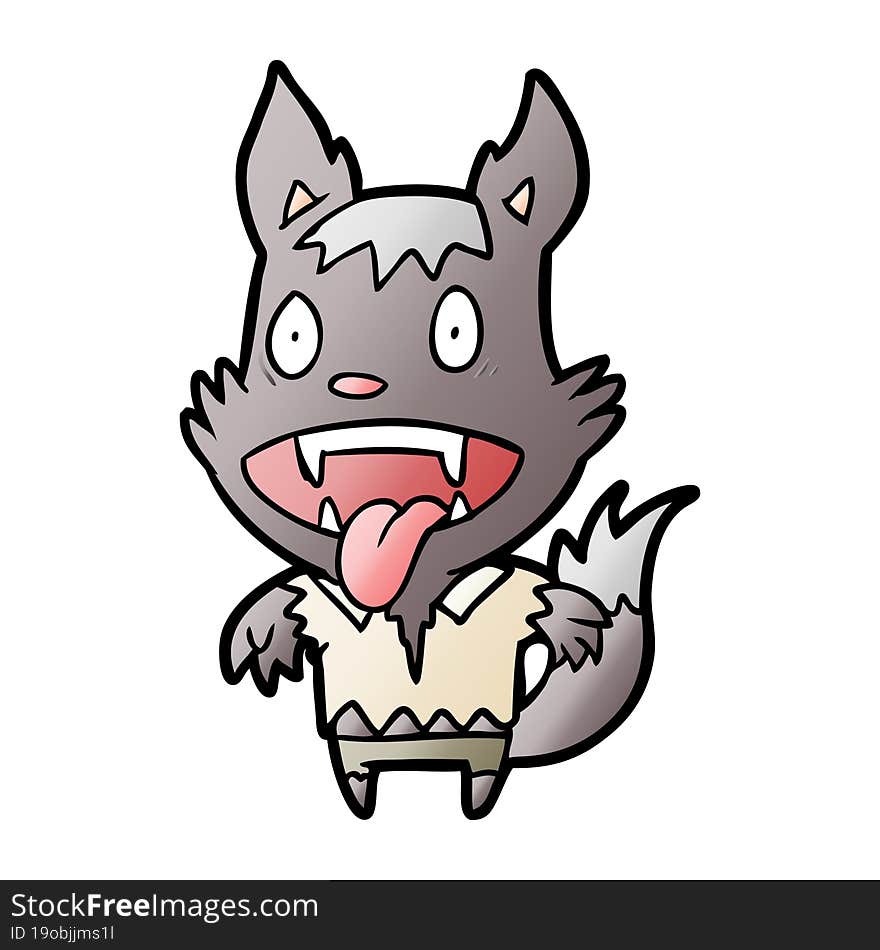 cartoon halloween werewolf. cartoon halloween werewolf