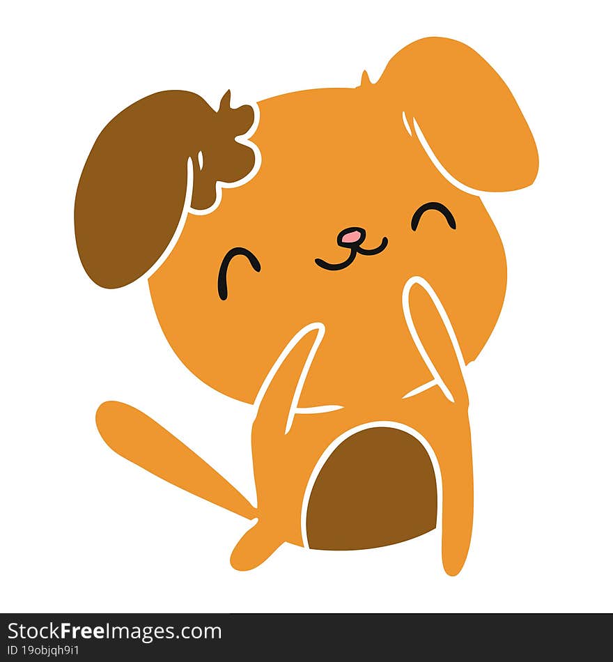 cartoon illustration kawaii of a cute dog. cartoon illustration kawaii of a cute dog