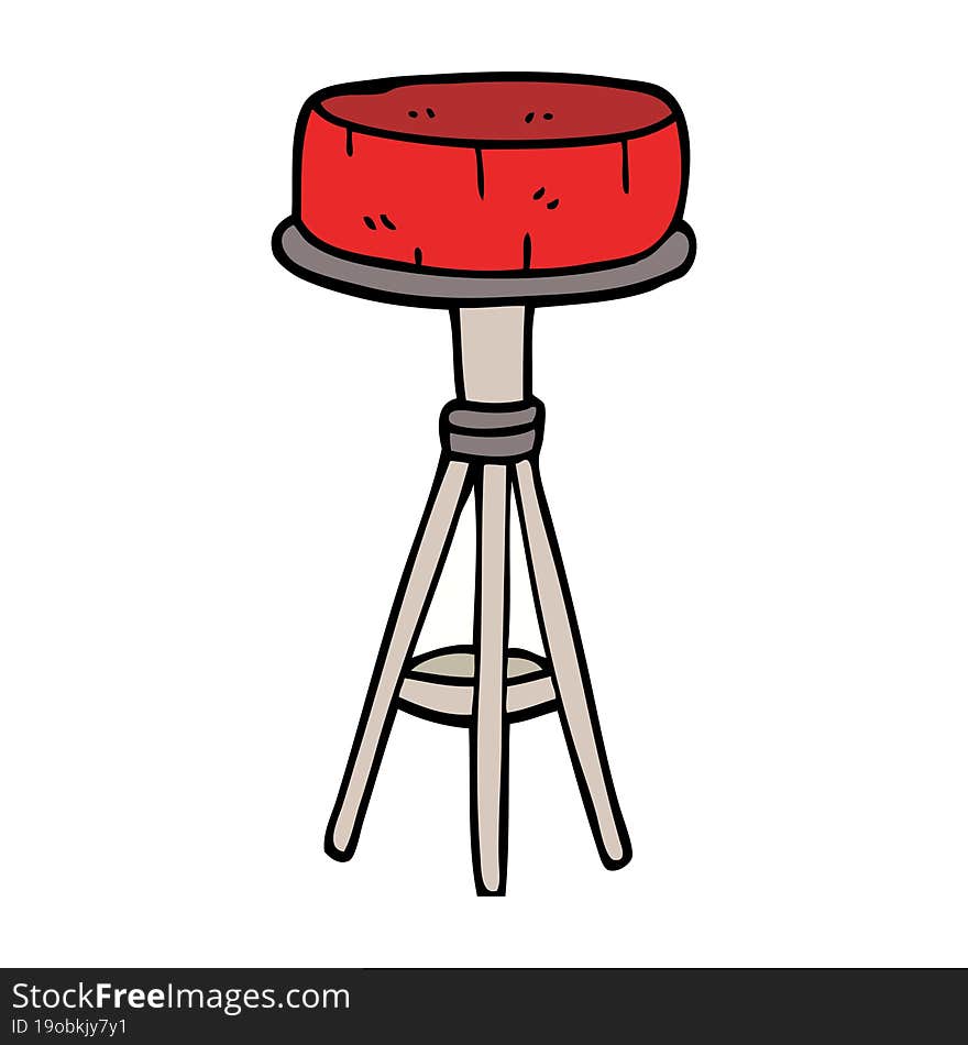 cartoon doodle breakfast stool