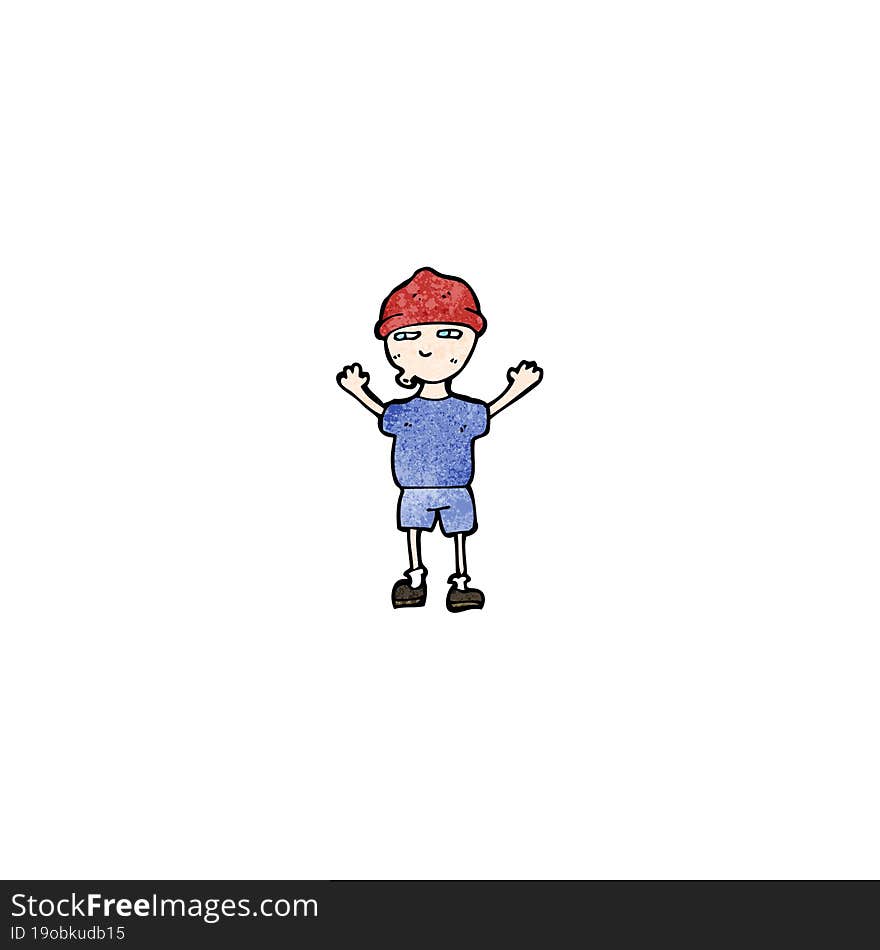 Cartoon Boy In Hat