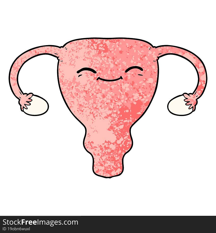 cartoon uterus. cartoon uterus