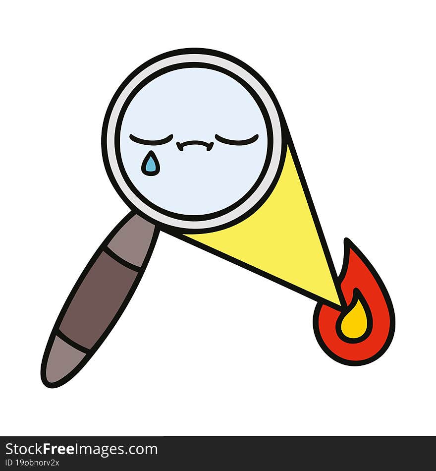 Cute Cartoon Magnifying Glass