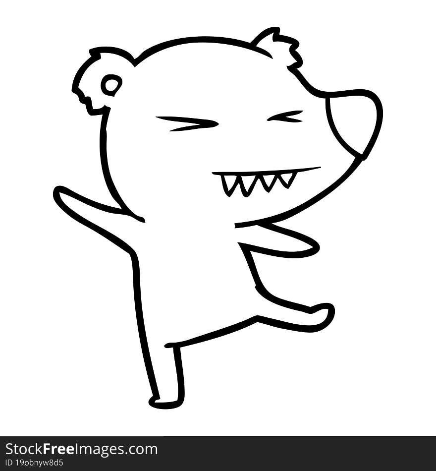 dancing polar bear cartoon. dancing polar bear cartoon