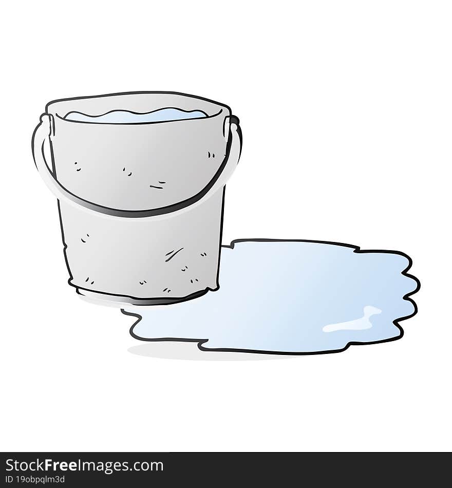 Cartoon Bucket Of Water