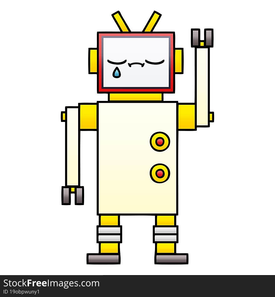 gradient shaded cartoon of a robot