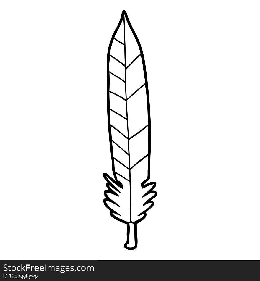 cartoon feather. cartoon feather