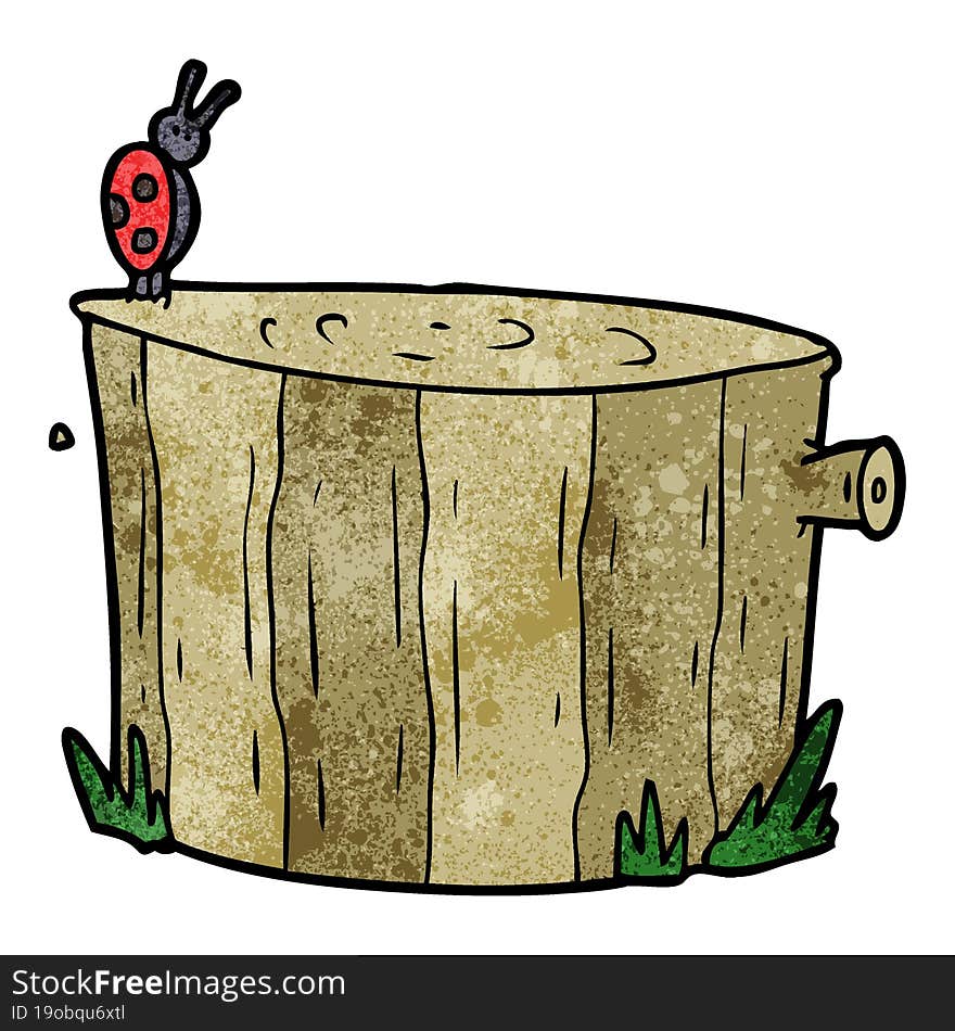 cartoon tree stump. cartoon tree stump