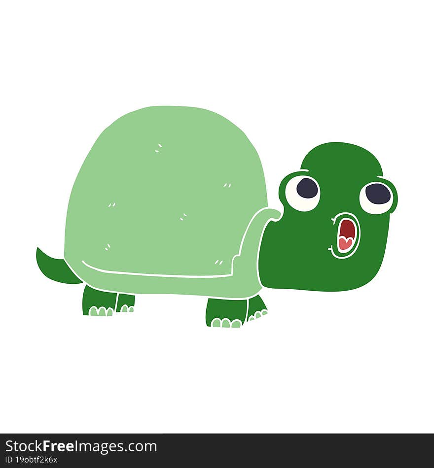 cartoon doodle shocked turtle