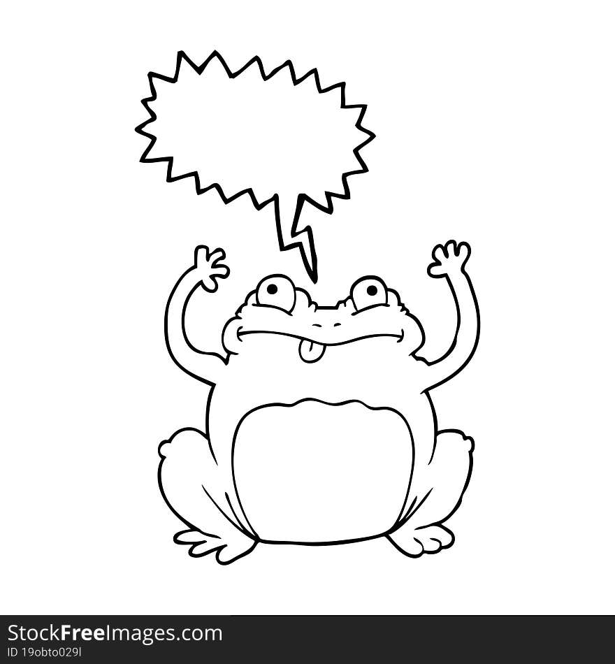 speech bubble cartoon funny frog