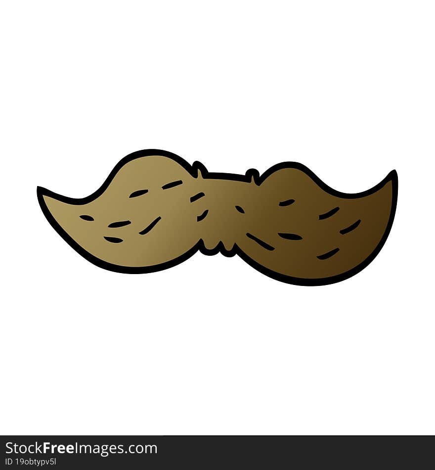 cartoon doodle mans mustache