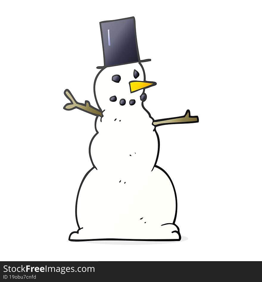 cartoon snowman