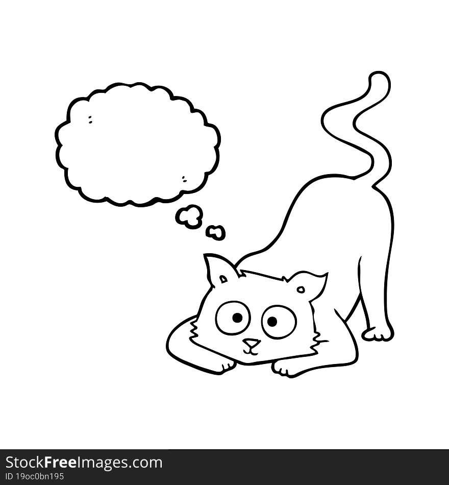 Thought Bubble Cartoon Cat