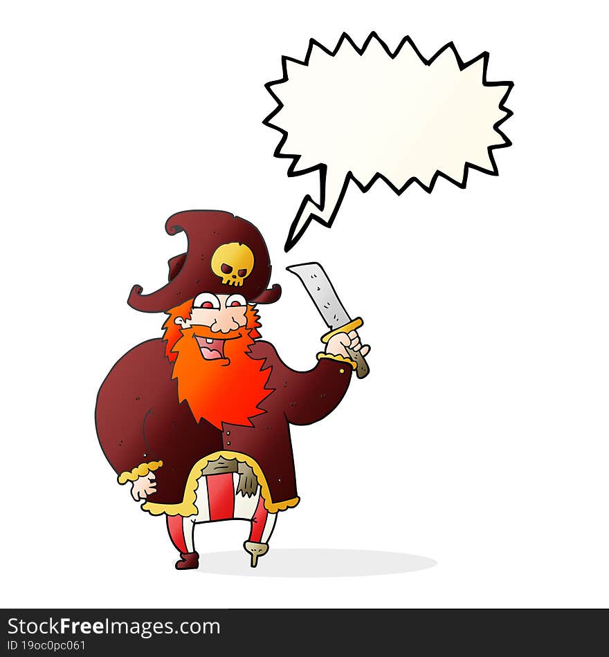 speech bubble cartoon pirate captain