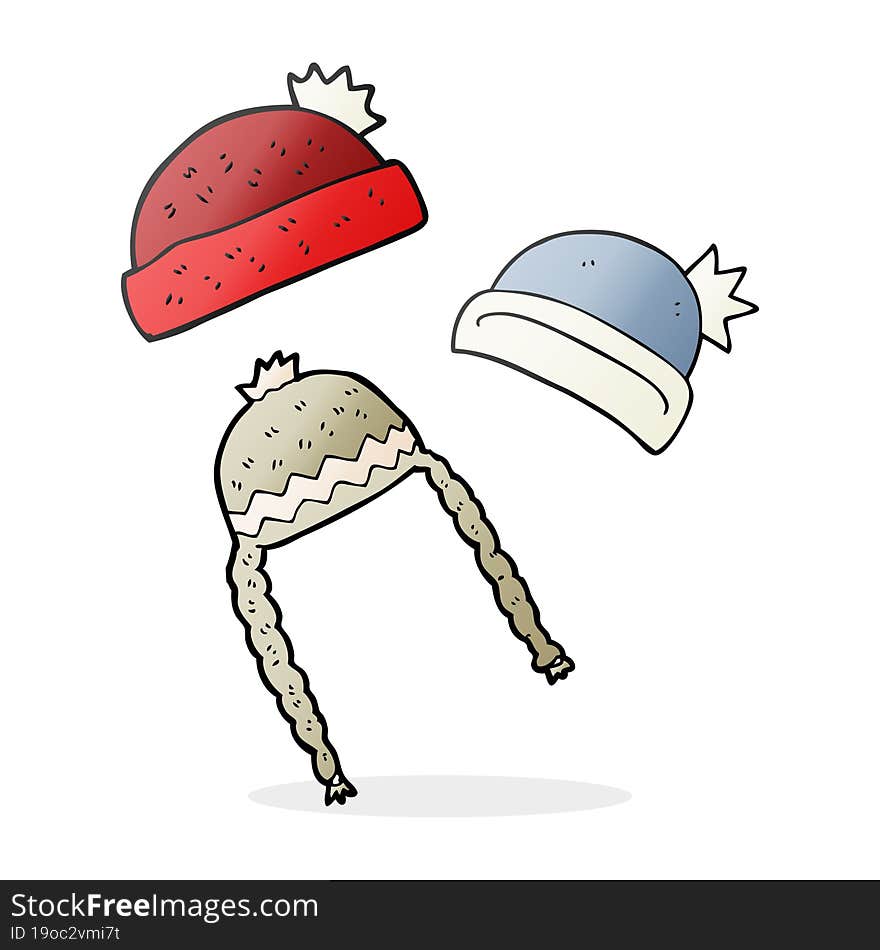 cartoon winter hats