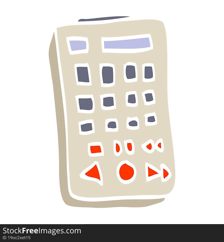 Flat Color Illustration Cartoon Remote Control