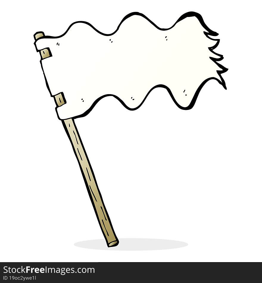 cartoon white flag