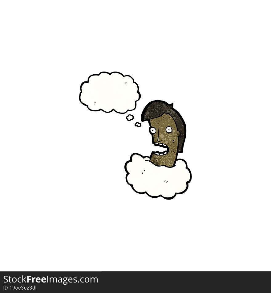 head in clouds cartoon