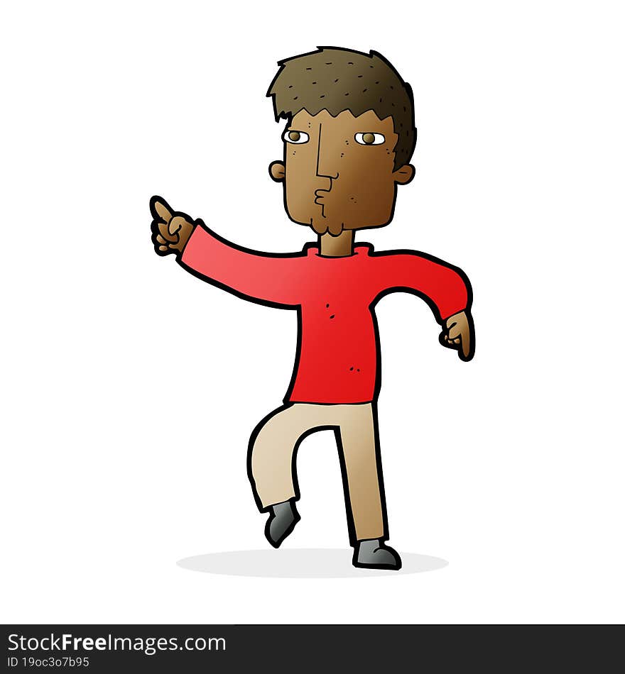 cartoon dancing man