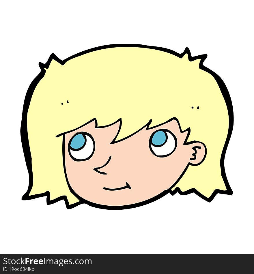 cartoon female face