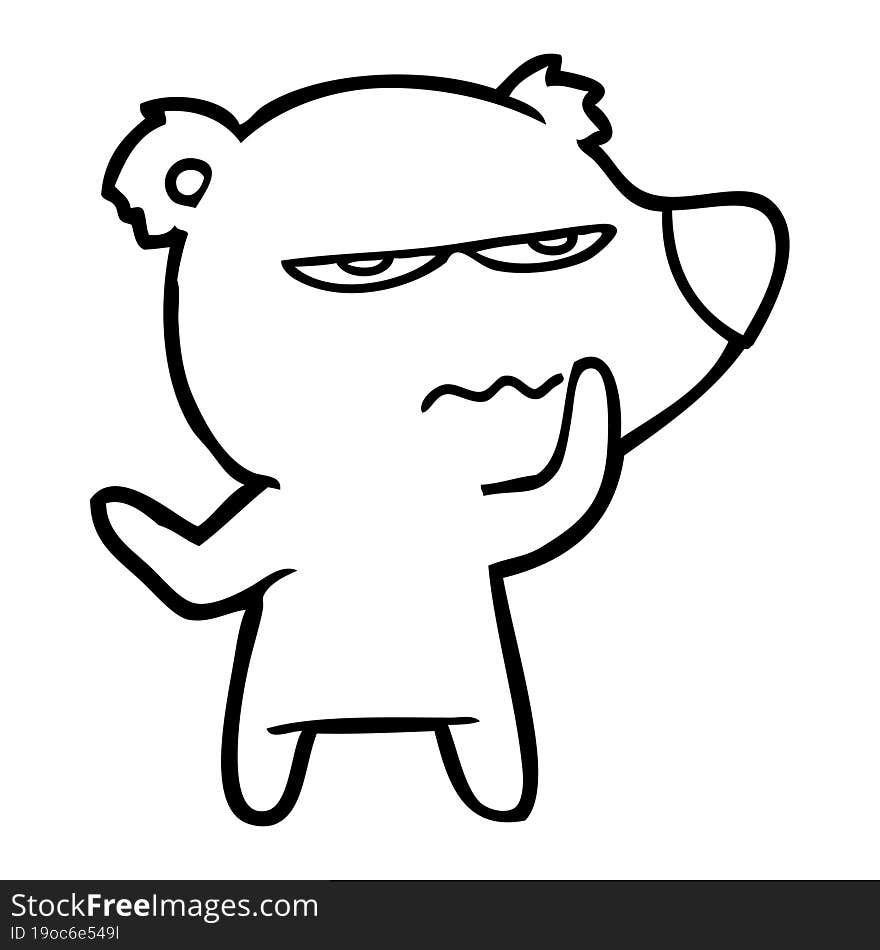 angry bear cartoon. angry bear cartoon