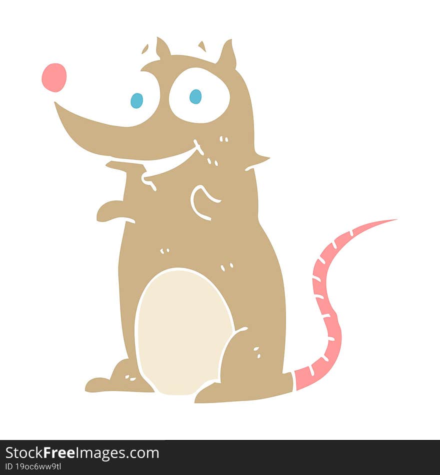 flat color illustration of mouse. flat color illustration of mouse