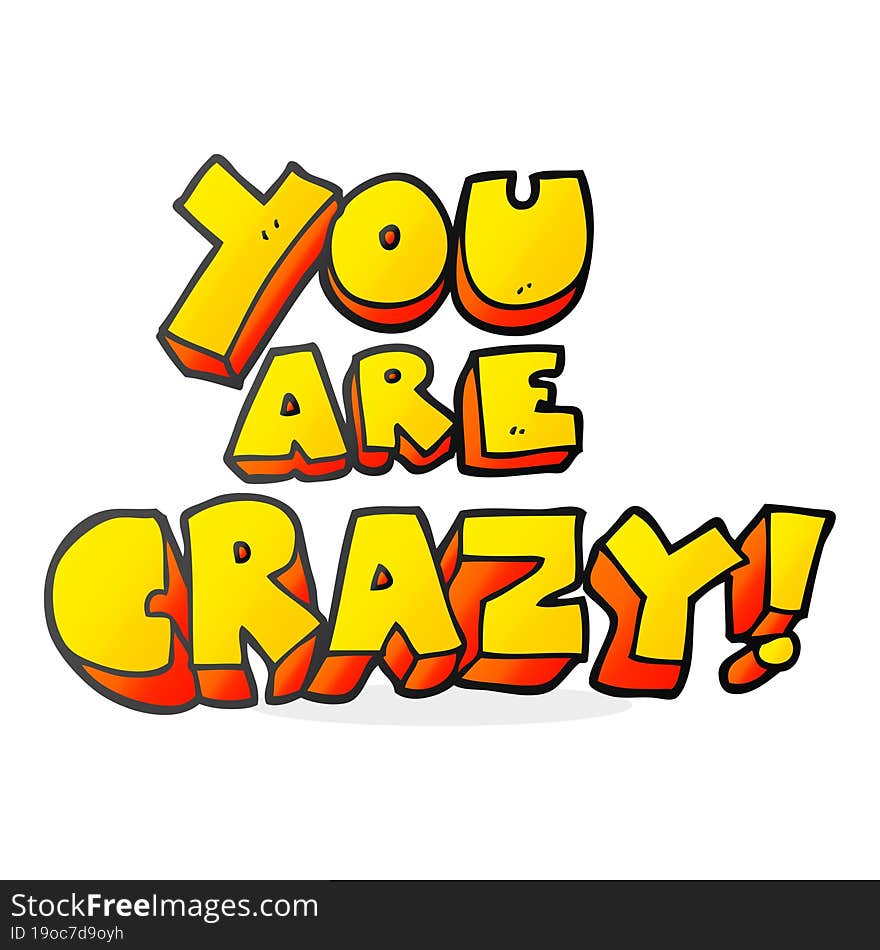 you are crazy cartoon symbol