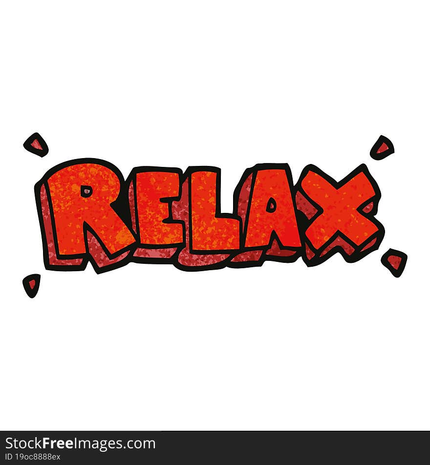 cartoon doodle relax symbol