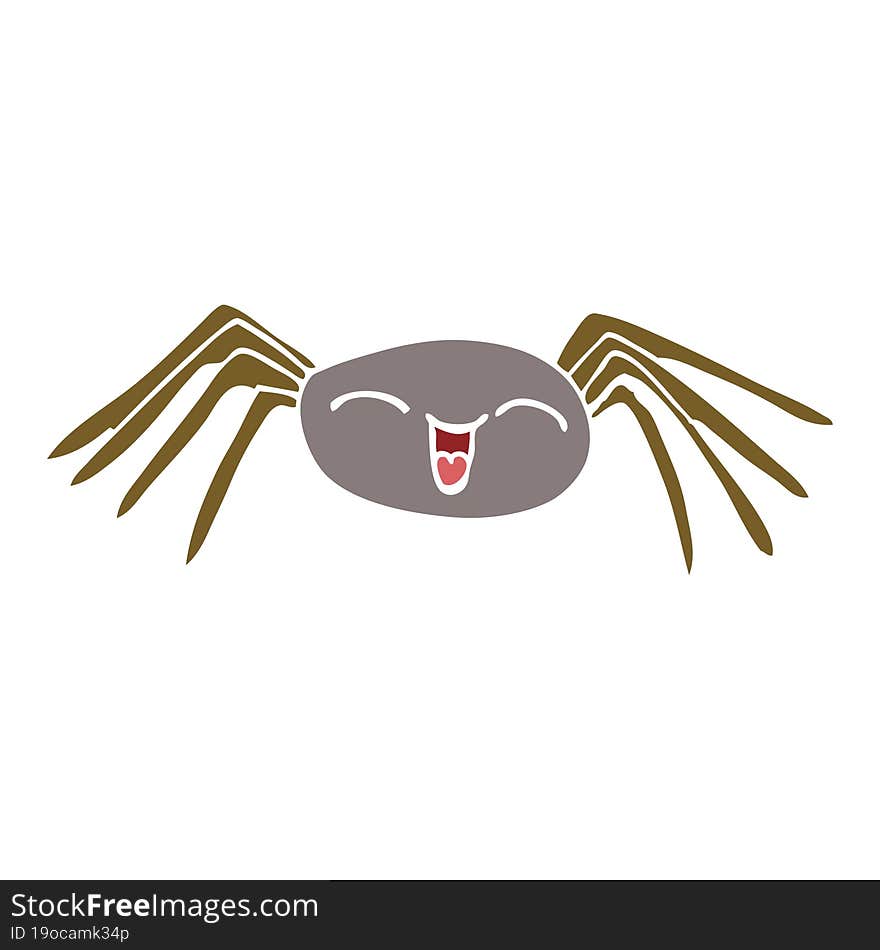 Happy Cartoon Doodle Spider