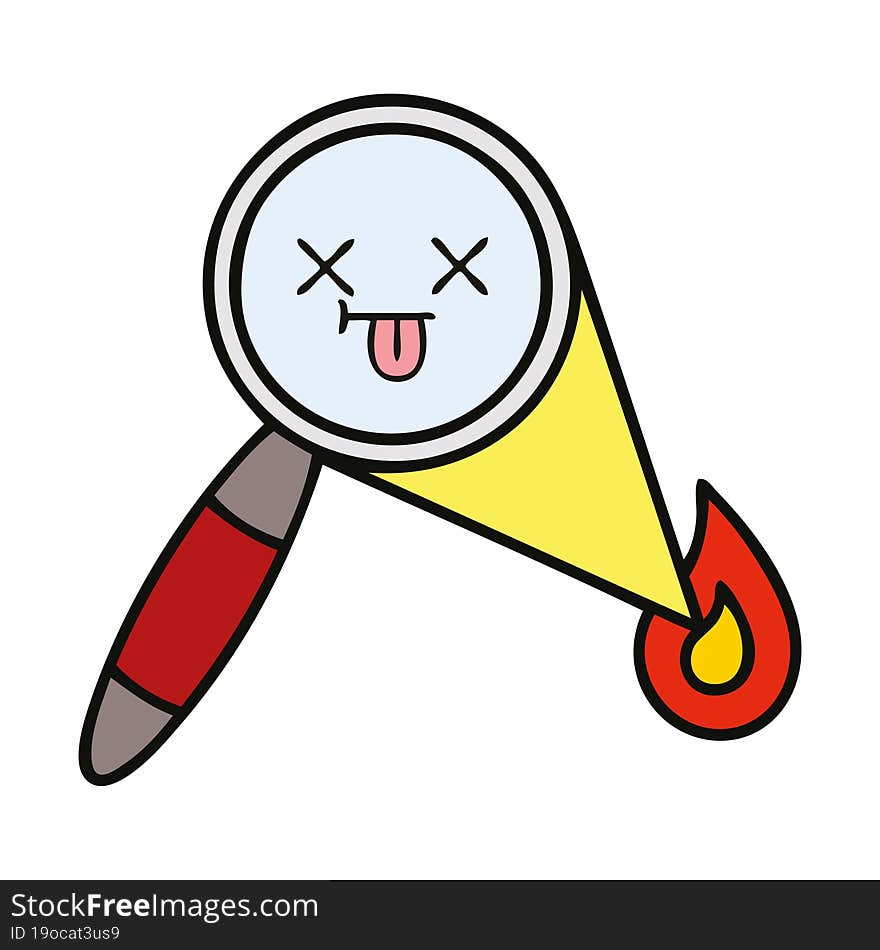 cute cartoon of a magnifying glass