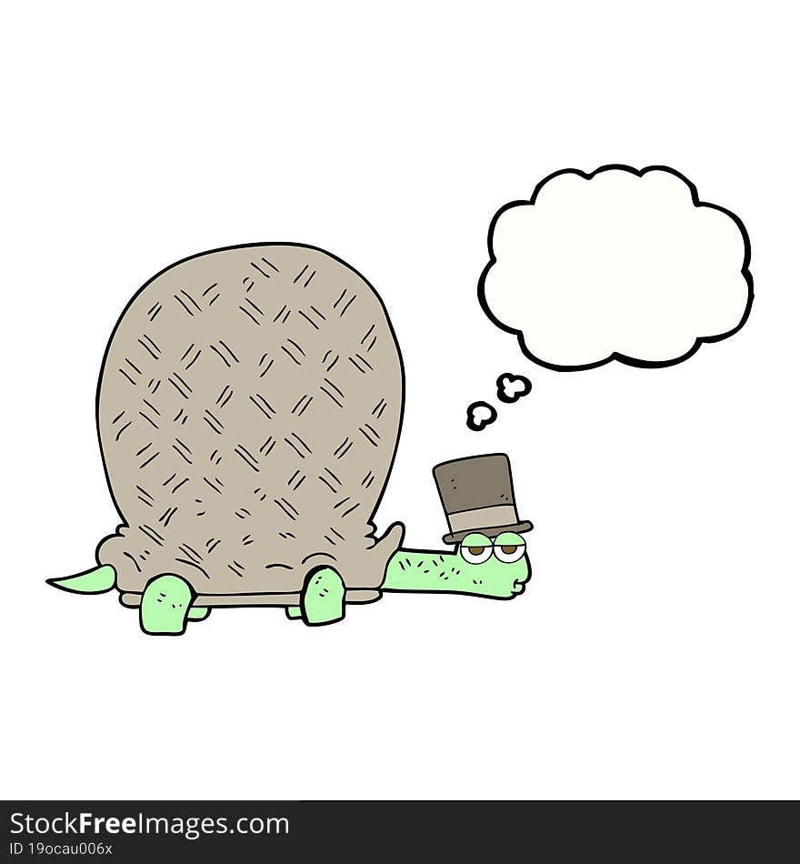 thought bubble cartoon tortoise