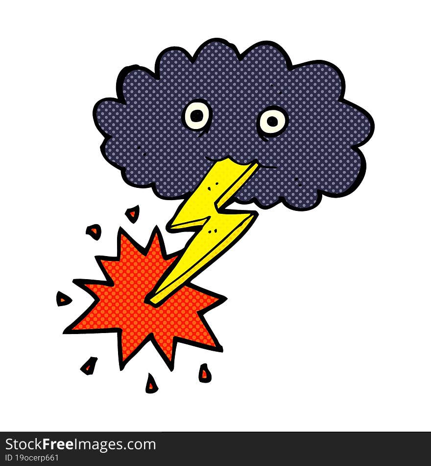 cartoon storm cloud