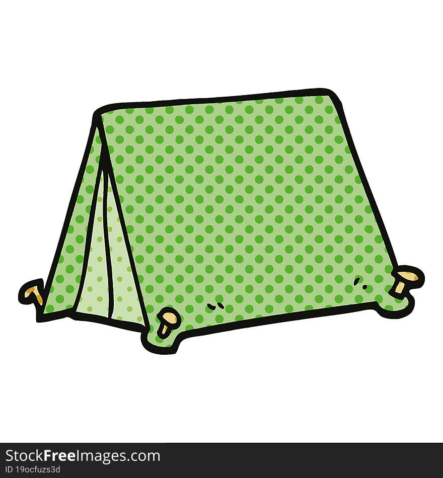 comic book style cartoon tent