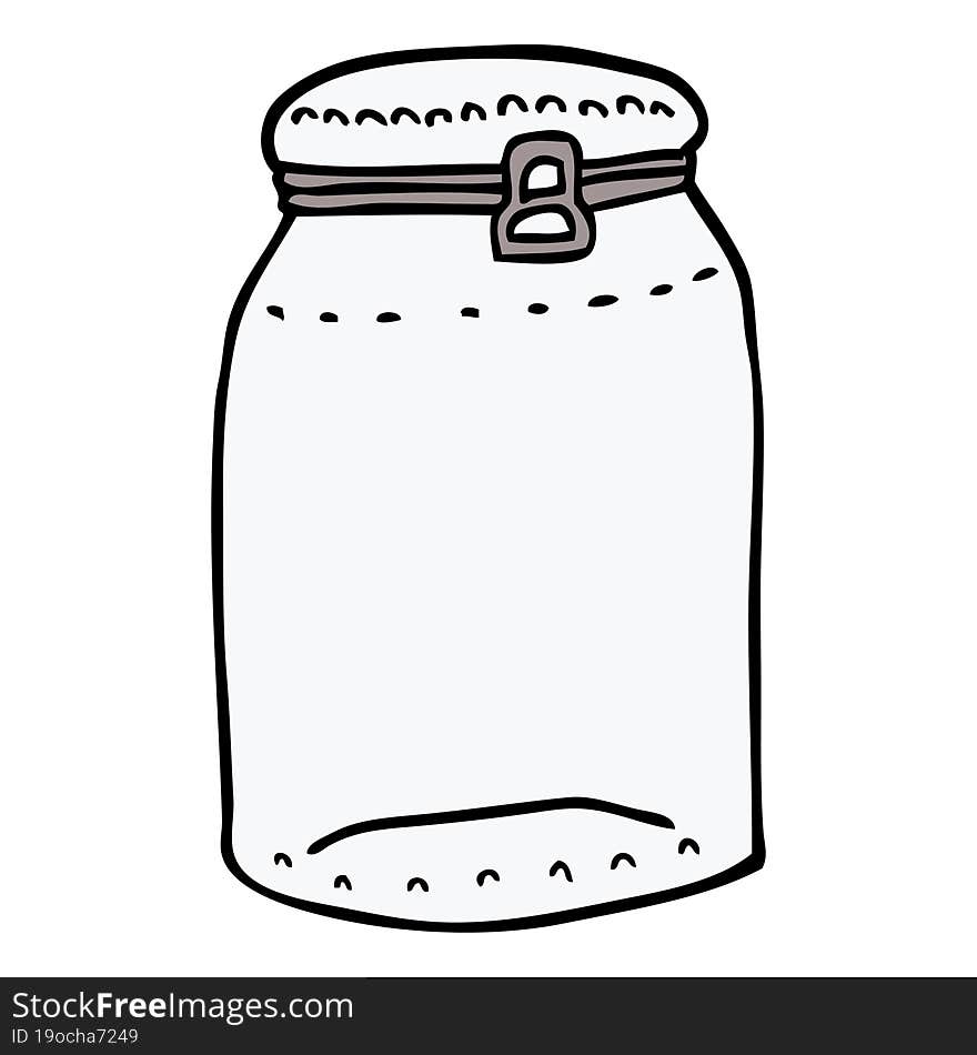 cartoon doodle glass jar