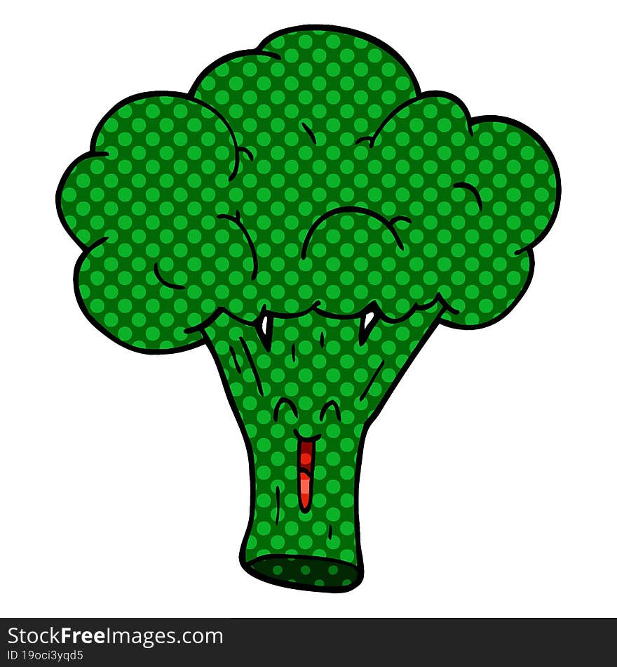 Cartoon Doodle Broccoli