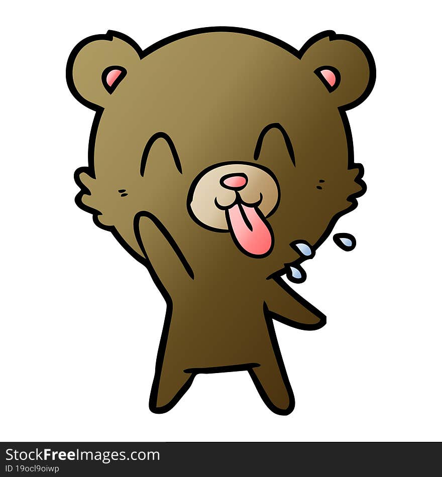 rude cartoon bear. rude cartoon bear