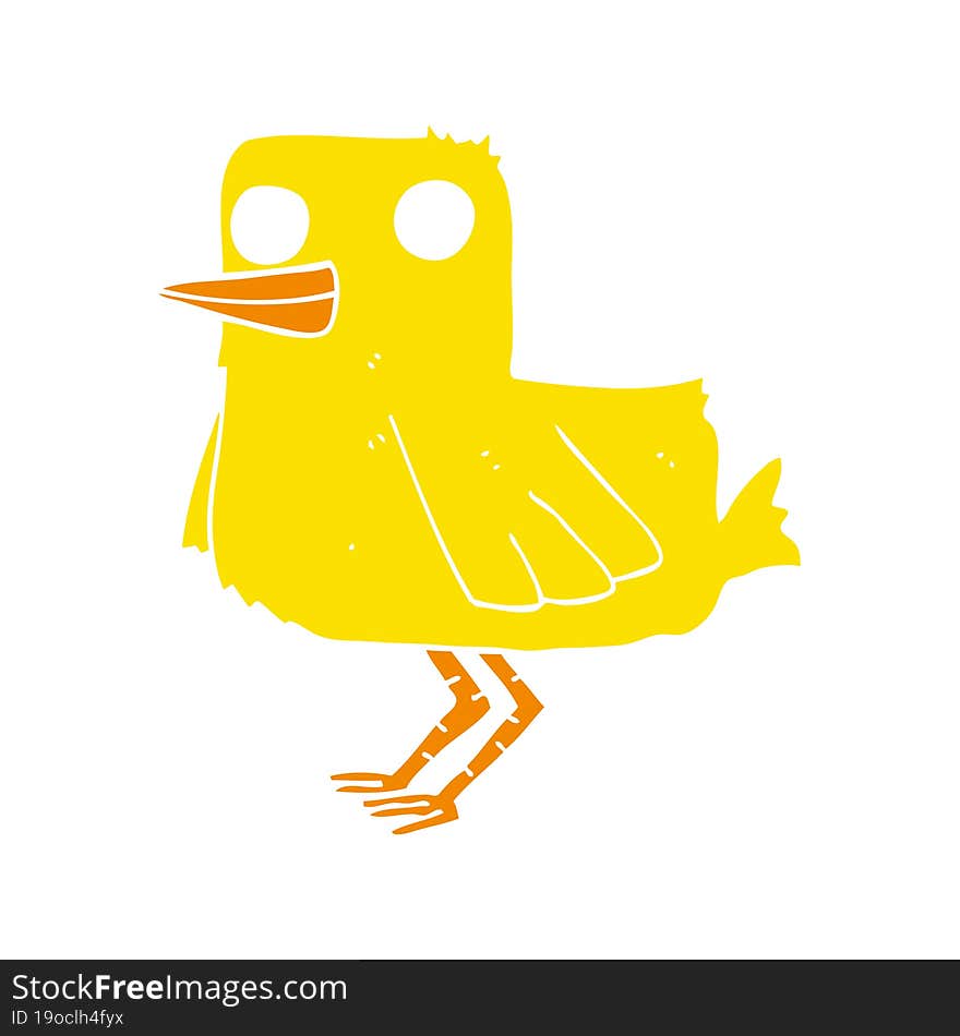 flat color style cartoon duck