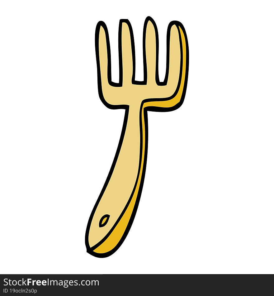 cartoon doodle fork