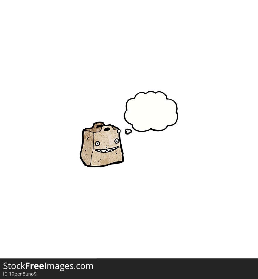 paper bag cartoon character