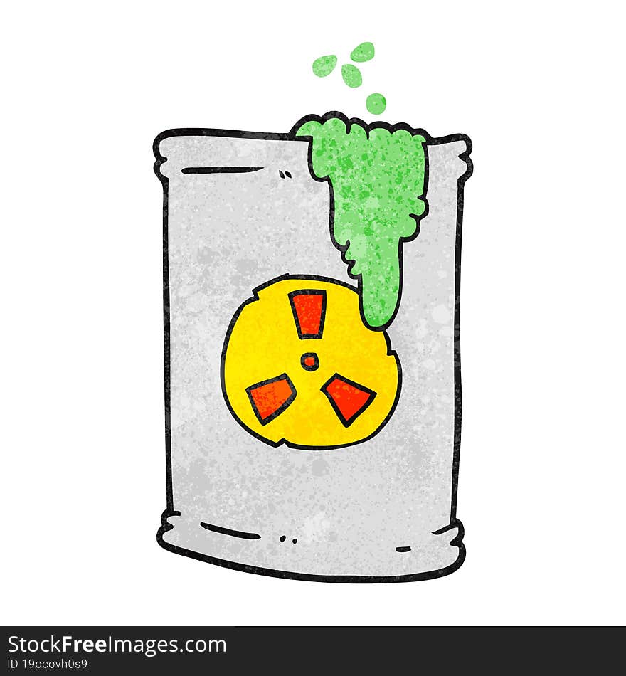 Textured Cartoon Radioactive Waste