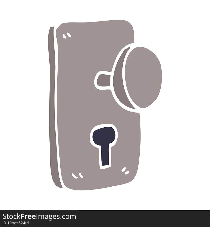 cartoon doodle door handle