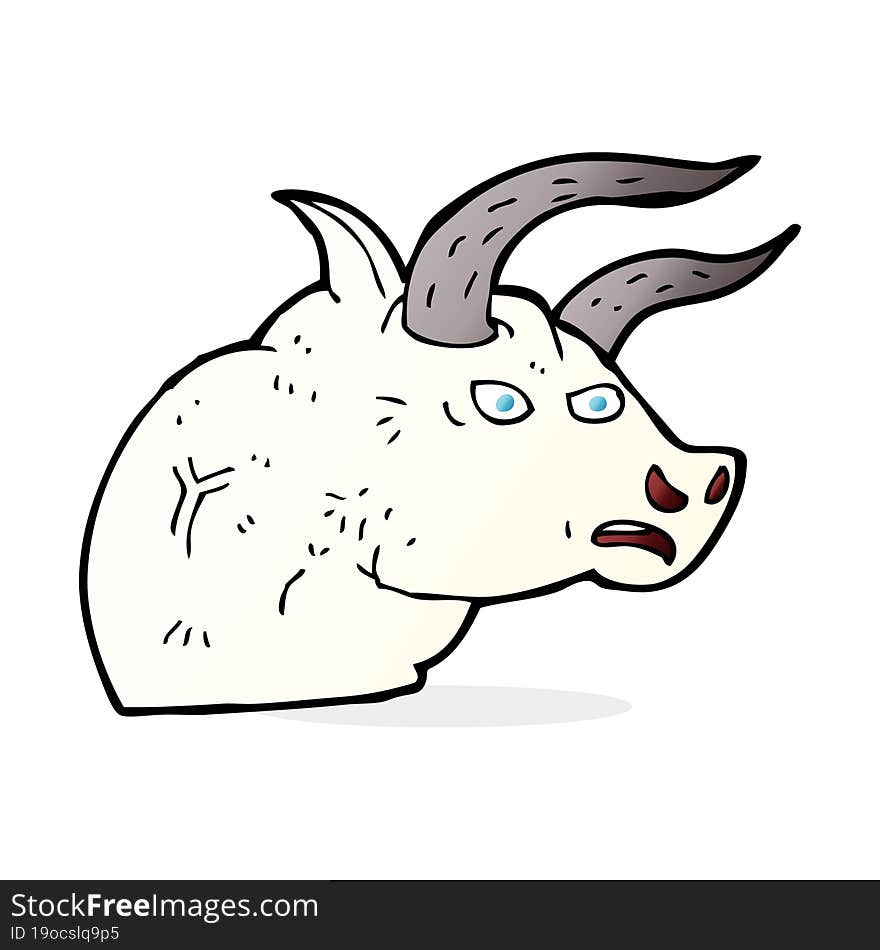 cartoon angry bull head