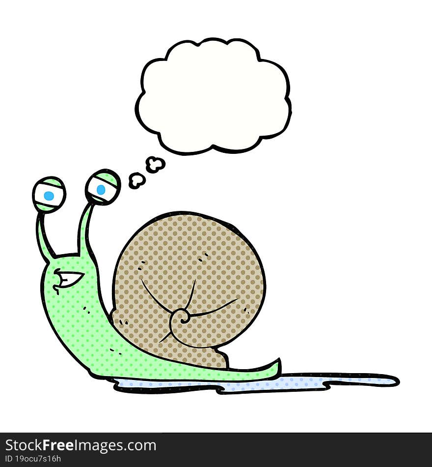 Thought Bubble Cartoon Snail