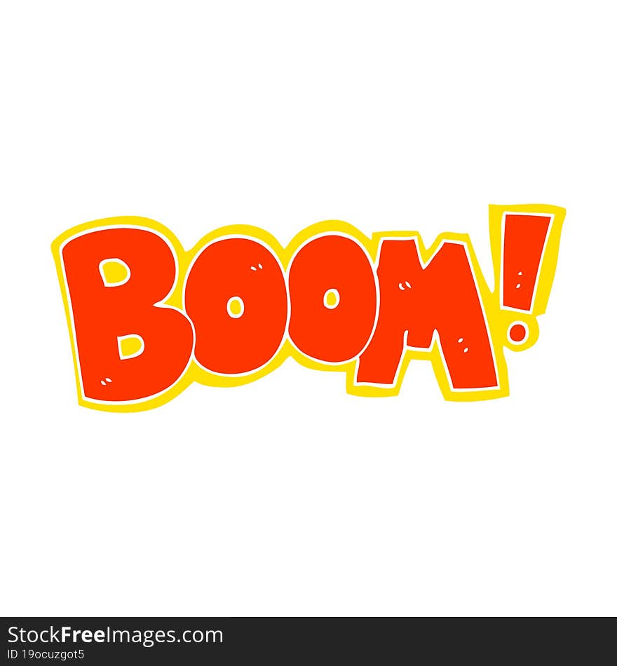 flat color illustration of a cartoon boom symbol