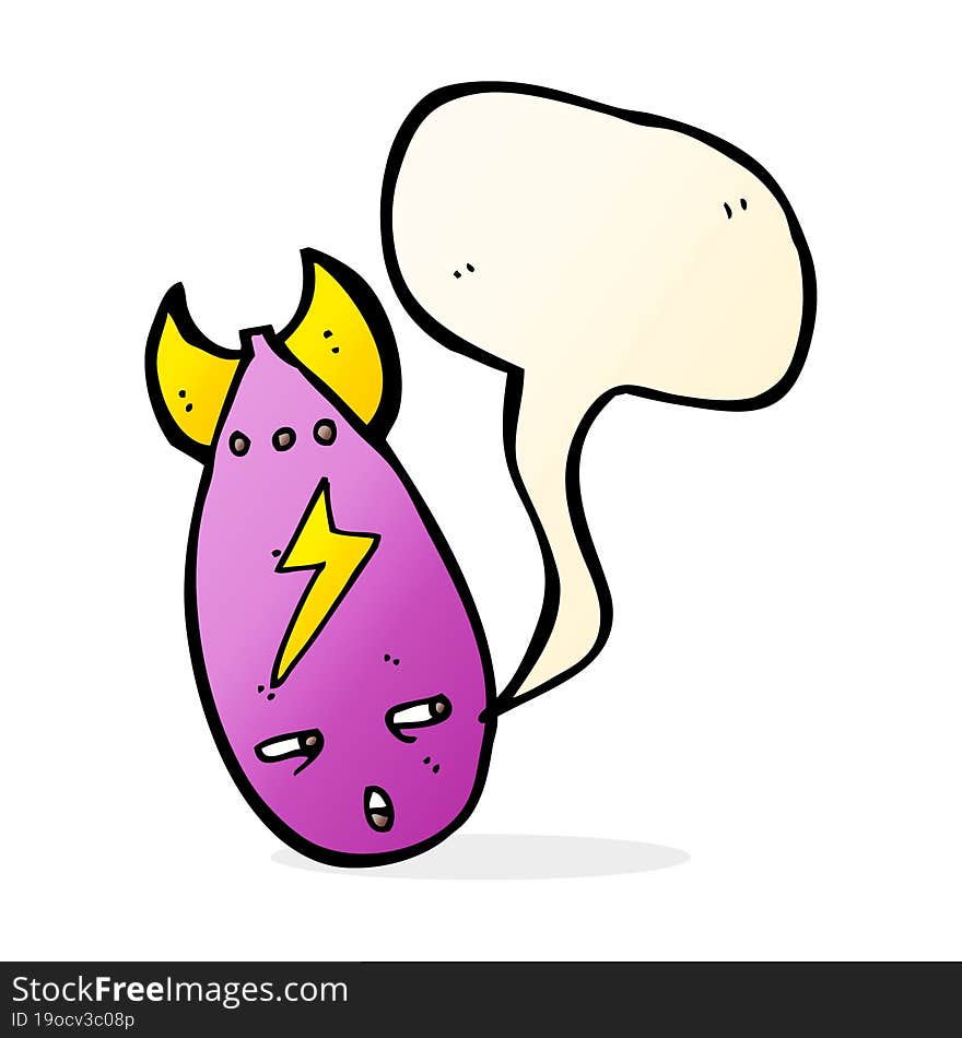 cartoon bomb with speech bubble