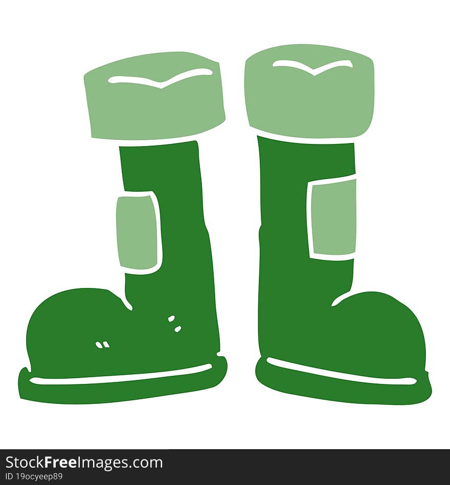 cartoon doodle wellington boot