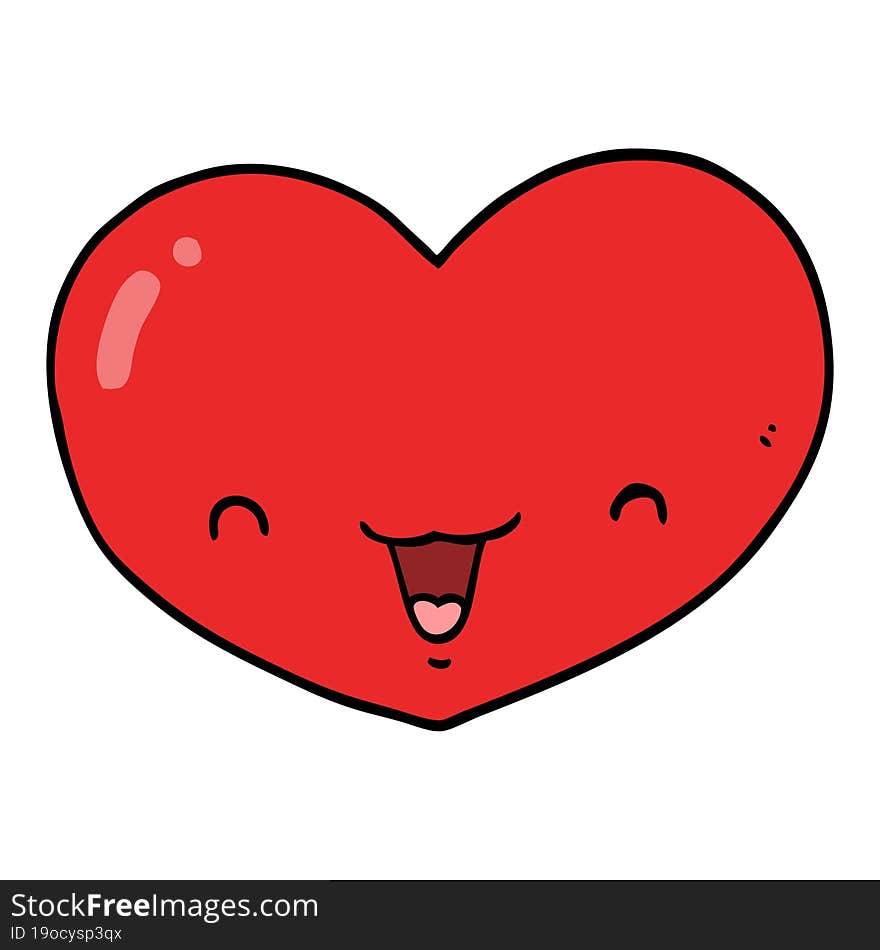 cartoon love heart character