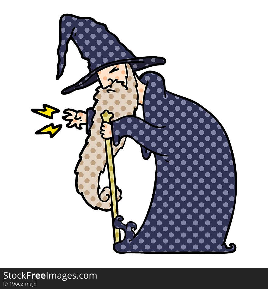 cartoon wizard. cartoon wizard